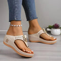 Women's Slippers 2024 Summer New Rome Wedges Causal Platform Beach Slippers Female Plus Size 43 Comfortable Ladies Slides