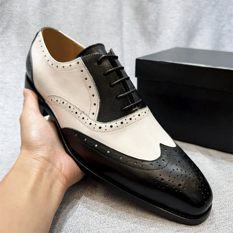 Men's Luxury Genuine Leather Double Buckle Monk Strap Wingtip Toe Loafers Formal Dress Shoes for Wedding Office Business