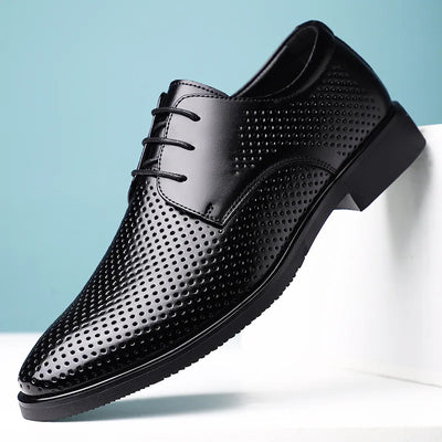 Summer Autumn Dress Shoes for Men Hallow Breathable Lace | SAMAG
