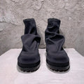 Men's High Top Shoes Platform Zip Leather Luxury Sneakers High Street Autumn Black Designer Boots