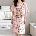 Women Large Size Pajamas Short-Sleeved Nightgown LUCK | SAMAG