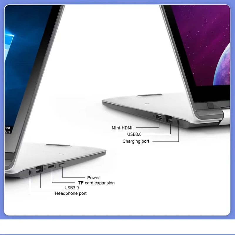 Touch Screen Notebook Portable 2 in 1 Laptop Computer Intel Core i7-8500Y / N4020 11.6 Inch Windows 11 Pro Tablet PC Computer