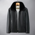 Autumn Winter New Men's Thickened Leather Jackets Fashion Solid Plush PU Leather Coats High Quality Men Warm Windbreaker Jackets