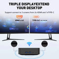 2026 Portable Intel Core I9-10980HK Computer Windows11 Pro 32GB RAM 1TB SSD Gaming Computer Dual-Band WiFi6 Game Mini Desktop PC
