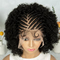 KIMA New Box Braided Wig Synthetic Full Lace Wigs Short Lengths for Black Women Men Braided Wig With Baby Hair Box Braiding Wigs
