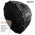 60cm Foldable Deep Parabola Softbox 12 Sided Flipped Lighting Box Bowens Mount Quick Installation Softbox Diffuser