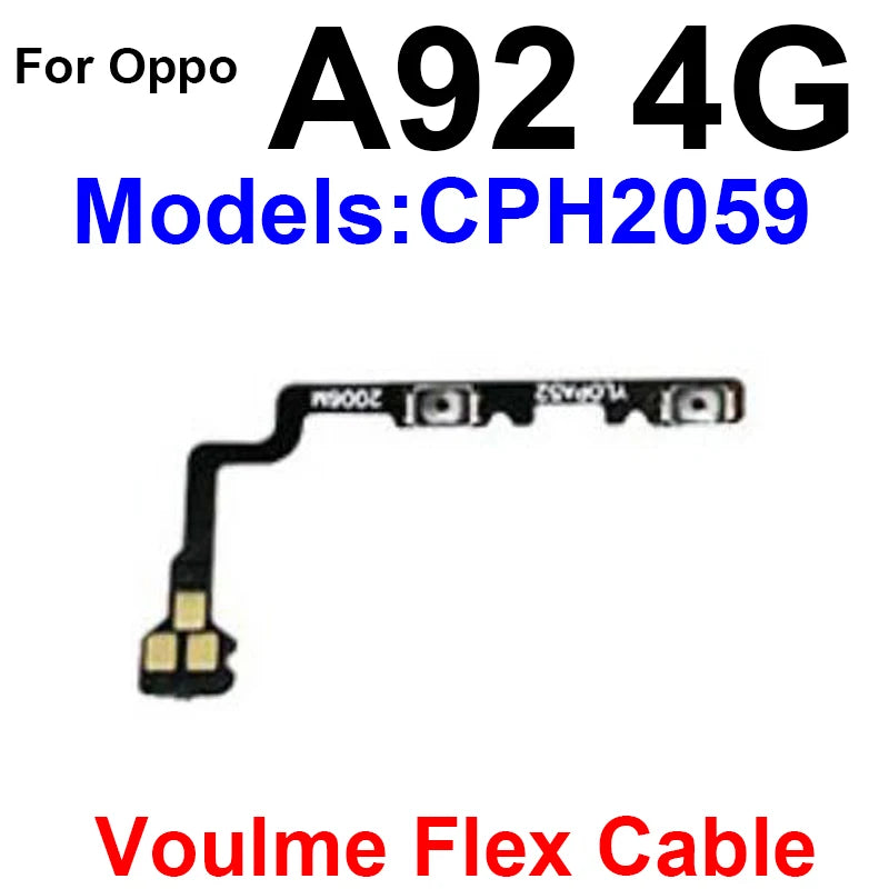 Volume Power Flex Cable For OPPO A5 A9 A31 A33 A91 A92 A93 2020 4G On OFF Power Buttons Voulme Side Key Switch Flex Cable