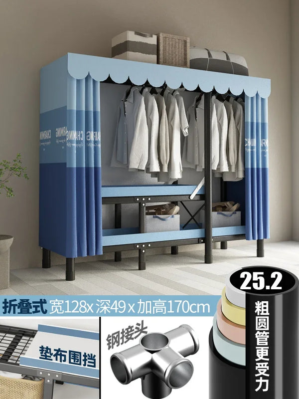 Folding Steel Frame Wardrobe Installation - Free Open Closet Durable and Economic Storage Cabinet for - View 30 | SAMAG