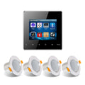 Smart Mini Bluetooth Wall Amplifier Home Theater Sound System with Stereo Ceiling Speaker Background Music for Hotel Residential