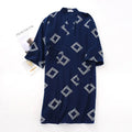 Men's Cotton Crepe Cloth Pajamas Robe Japanese Kimono Cardigan Sleepwear Print Homewear Two-layer Gauze Comfort Bathrobe for Men