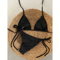 Sexy plain beads micro bikinis sets two pieces thong | SAMAG