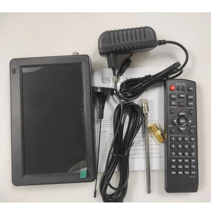 LEADSTAR Rechargeable D6 6 Inch 800*480 Portable Mini Tv With DVB-T2 ATSC ISDBT FM ATV USB Battery Pocket tv Watch Any Where
