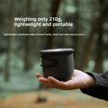MOUNTAINHIKER Ultralight Portable Alcohol Stove Set with Pot, Camping Cookware Set, Windproof Integrated Cooking Kit for Hiking