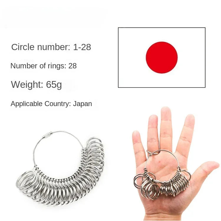 Aluminum Alloy Ring Gauges Sizer Meter Hand Loop Jewellery Measuring Ring Tool Size 0-13mm Measurement Finger Circumference