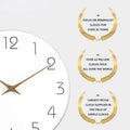 Wall Clock 12 Inch Silent Non Ticking Wood Wall Clocks Battery Operated Wooden White Modern Simple Minimalist Hanging Wall Clock
