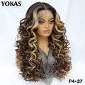 Lace Front Wigs Curly Latisha Synthetic High Quality Blonde Pink Blue Black White Red Brown Wig With Baby Hair For African Women