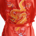 Sexy Men Satin Silky Chinese Dragon Kimono Bathrobe Pajamas Sleepwear Gown Bath Robes Man Fashion Nightgown