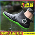 Men's Winter Fleece Lined Short Rain Boots Waterproof Non Slip Work Safety Rubber Boots Warm Cotton Shoes Kitchen Work Shoes