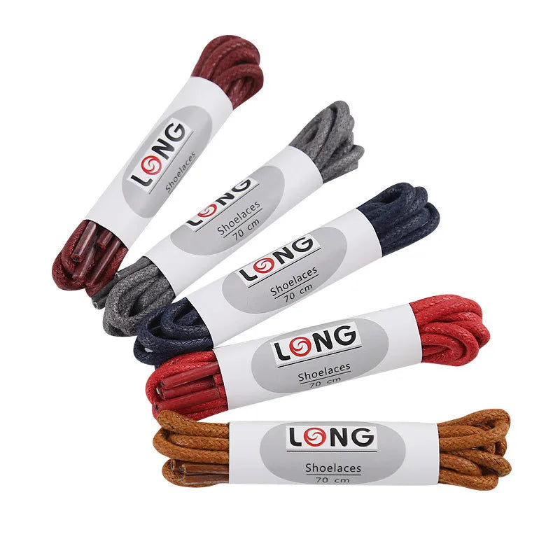 70/90/120/150/160CM Waxed Cotton Round Shoe laces Leather Shoes lace Waterproof ShoeLaces Men Boots Shoelace Shoestring