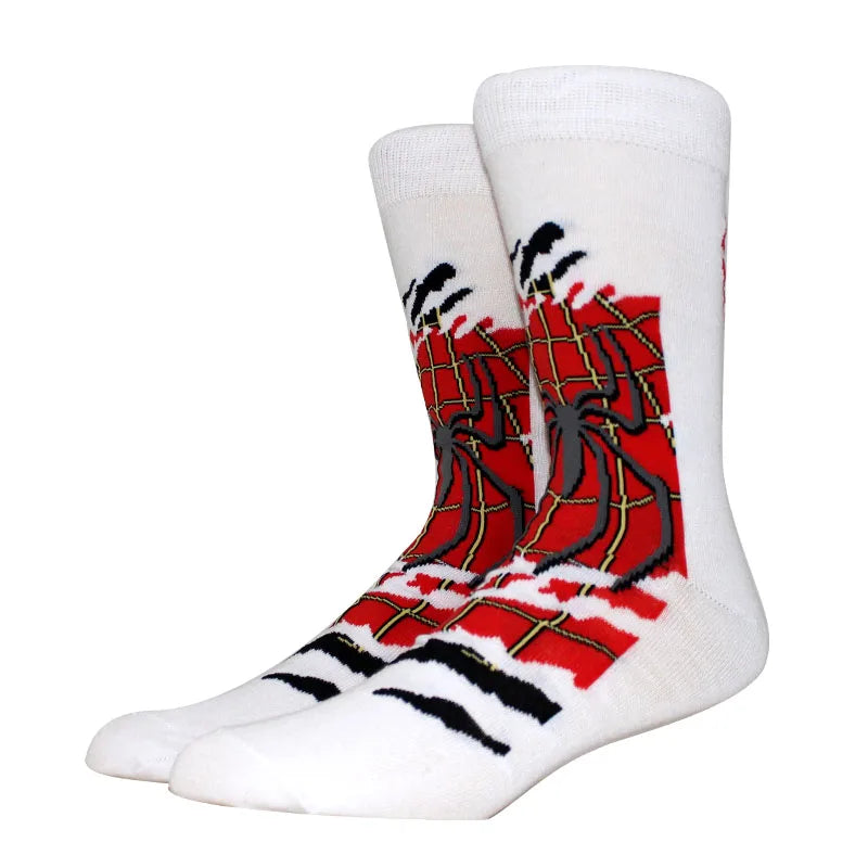 5 Pairs Marvel Socks Funny Men Anime Spider Man Iron | SAMAG