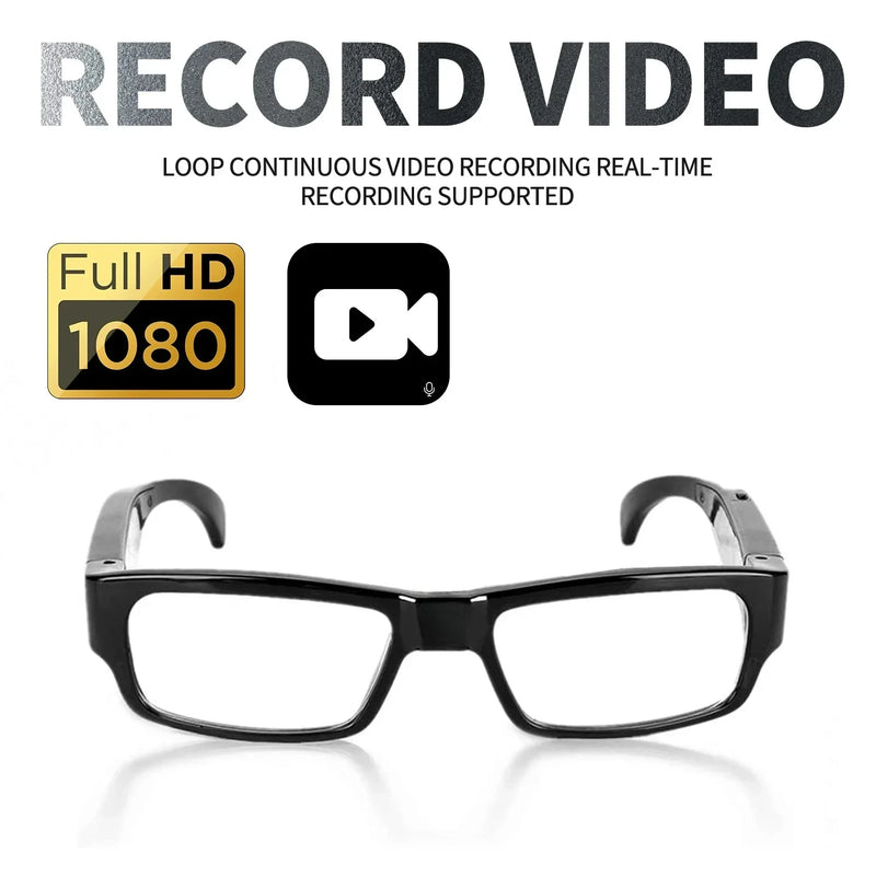 Portable Transparent Glasses with Camera Outdoor 1080P Sport Mini Camera Shooting HD Video Recorder Glasses Driving Bike Riding