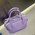 Genuine Leather Women's Boston Bag, New Niche Design Double Zipper Simple Wide Shoulder Strap Fashion Portable Shoulder Bag