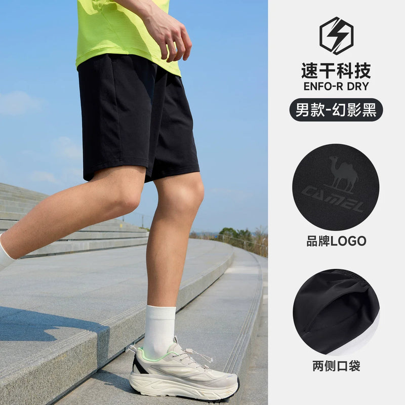 Golden Camel Men's Summer Quick Dry Shorts Ice Silk Running Gym Sport Shorts Breathable Beach Short Pant Jogging Casual Pants