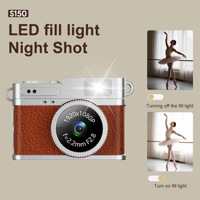 1080P HD Mini Camera 0.96-inch Screen Retro Digital CCD | SAMAG
