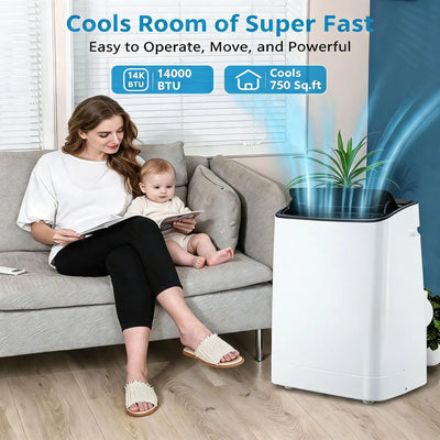 14000 BTU Portable Air Conditioners, Cools Up to 750 | SAMAG