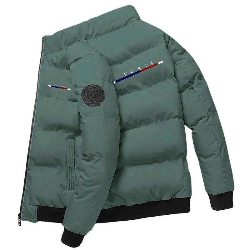 Men's Winter Down Jacket Thick Warm Puffer Coat Waterproof Cold Weather Casual Parka Hooded Windproof Menswear Outerwear Parkas