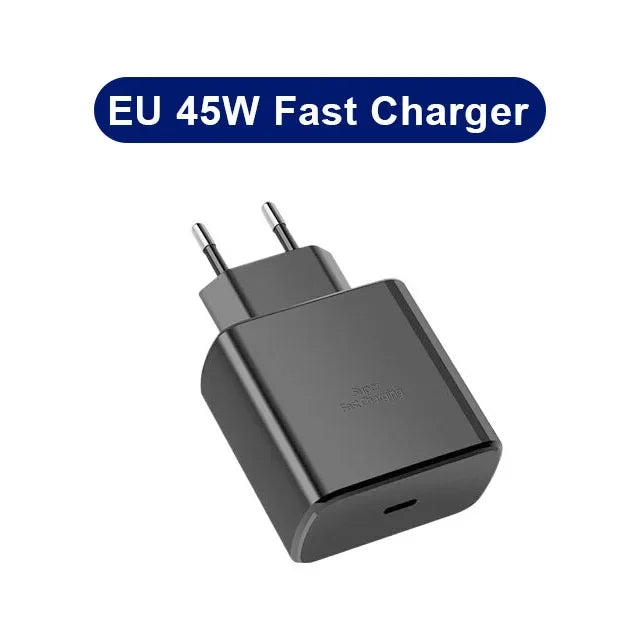45W PD Fast Charging For Samsung S22 S23 Ultra Note10 Plus Mobile Phone USB Type C Cable Fast Quick Charging Wall Adapter