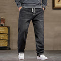Extra Big Size Jeans Men High Elastic Waist Baggy Denim | SAMAG