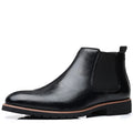 Brown Burnished Genuine Leather Lace Up Chunky Sole Formal Business Office Groom Wedding Daily Wear Shoes Fashion Comfortable