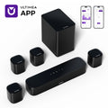 ULTIMEA 7.1ch Virtual Surround Sound Bar, Sound Bar for Smart TV with 4 Surround Speakers, Surround Sound System, App Control