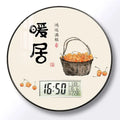 Modern wall clock for living room, home use, creative, silent, drill-free wall-mounted decorative painting electronic clock