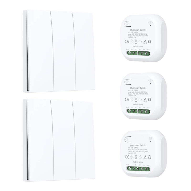 Self-Powered  Wireless Light Switch RF433MHz No Battery Waterproof Wall Panel Remote Control Kinetic Switches  for Home  Schakel
