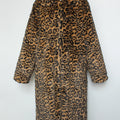 2026 Men Faux Fur Leopard Print Long Coat Full Sleeve Thick Warm Jackets Lapel Loose Streetwear Cardigan Jacket Autumn Winter