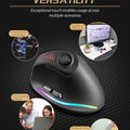 ZELOTES F18 Vertical Ergonomic Mouse 2.4G Wireless Mouse Bluetooth 24000DPI with Programming Gaming Mouse for PC Computer Laptop