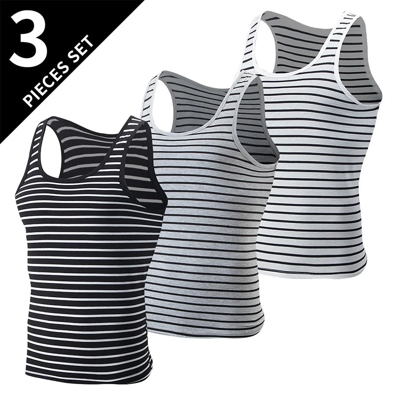 1/3/5 Pcs Men's Solid Color Simple Fashion Fitness Vest Plus Size Youth Sports Physical Education Class Sleeveless T-shirt Tight