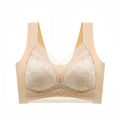 FallSweet Seamless Ice Silk Push Up Bra for Women Wireless Lace Bralette Plus Size Brassiere Summer Comfort Underwear Lingerie