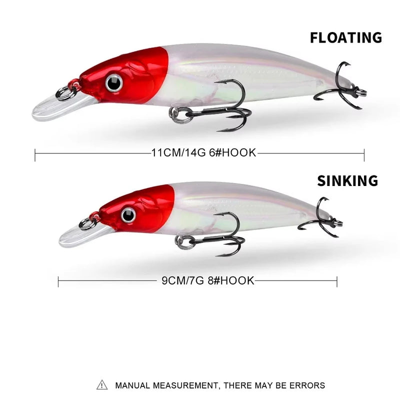 Bait Minnow 7g 14g 40g Luminous Bionic Fake Plastic Hard | SAMAG