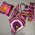 Women's Scarf Swimsuits with Letter Signature Logo Lady | SAMAG