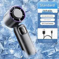 JPNPL 3000mah Electric Fan Portable Turbo Fan Rechargeable Cooling Handheld Desktop Dual-Purpose Air Conditioner for Camping