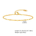 Non Tarnish Stainless Steel Bracelet Gold Plated Stackable for Women, Thin Herringbone Chain Bracelet Waterproof Jewelry Gift