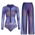 Women's Long Sleeve Swimwear Sunscreen One Piece Swimsuit | SAMAG