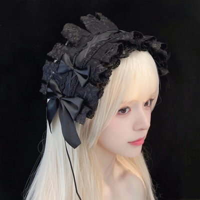 Japanese Lace Bow Ribbon Lolita Headdress Ears | SAMAG