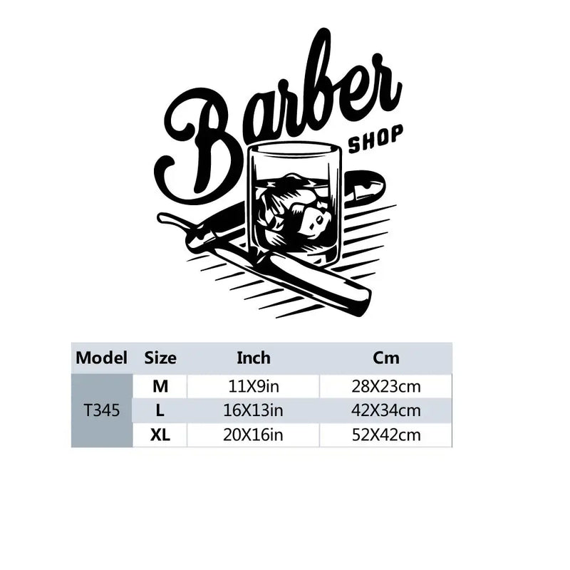 Barbershop Sticker Waterproof Vinyl Wallpaper Home Decor Removable Decor Wall Decals
