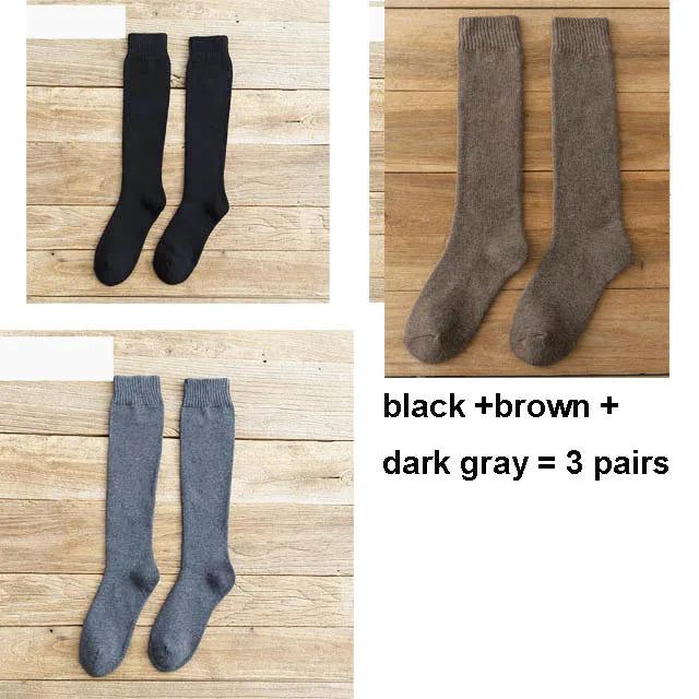 =3Pairs Men's Winter Compression Stocking Warm Hot Knee | SAMAG