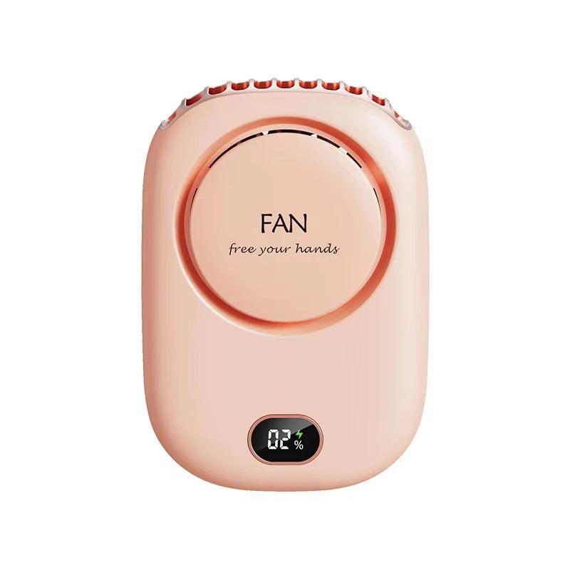 New Mini Portable Fan Hanging Handheld Fan Rechargeable Bladeless Turbo Ultra Quiet Student Hand Held Fan Outdoor Sports Travel