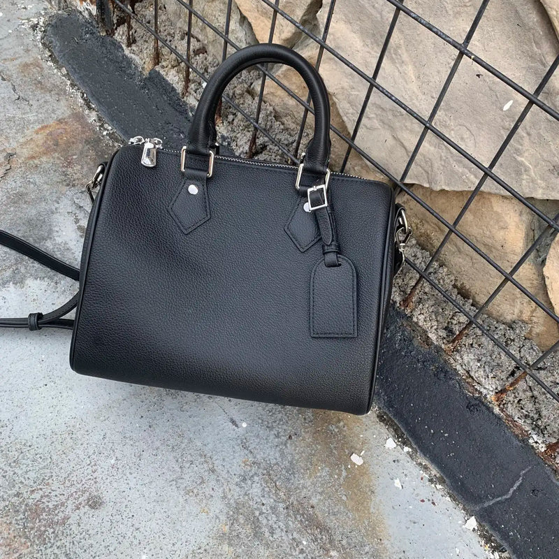 Genuine Grade Leather Women's Shoulder Crossbody Bag Luxury Designer Brand Female Handbag Fashion Soft Cowhide Ladies Boston Bag